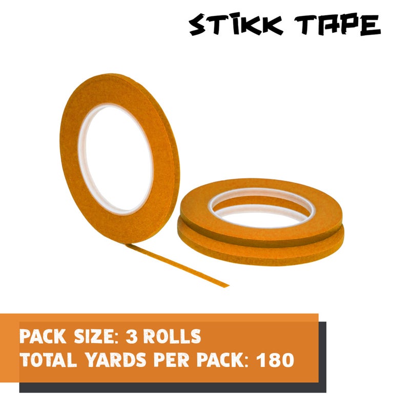 STIKK Painters Tape - 3pk Orange Painter Tape - 1/4 inch x 60 Yards - Paint Tape for Painting, Edges, Trim, Ceilings - Masking Tape for DIY Paint Projects - Residue-Free Painting Tape - Image 3